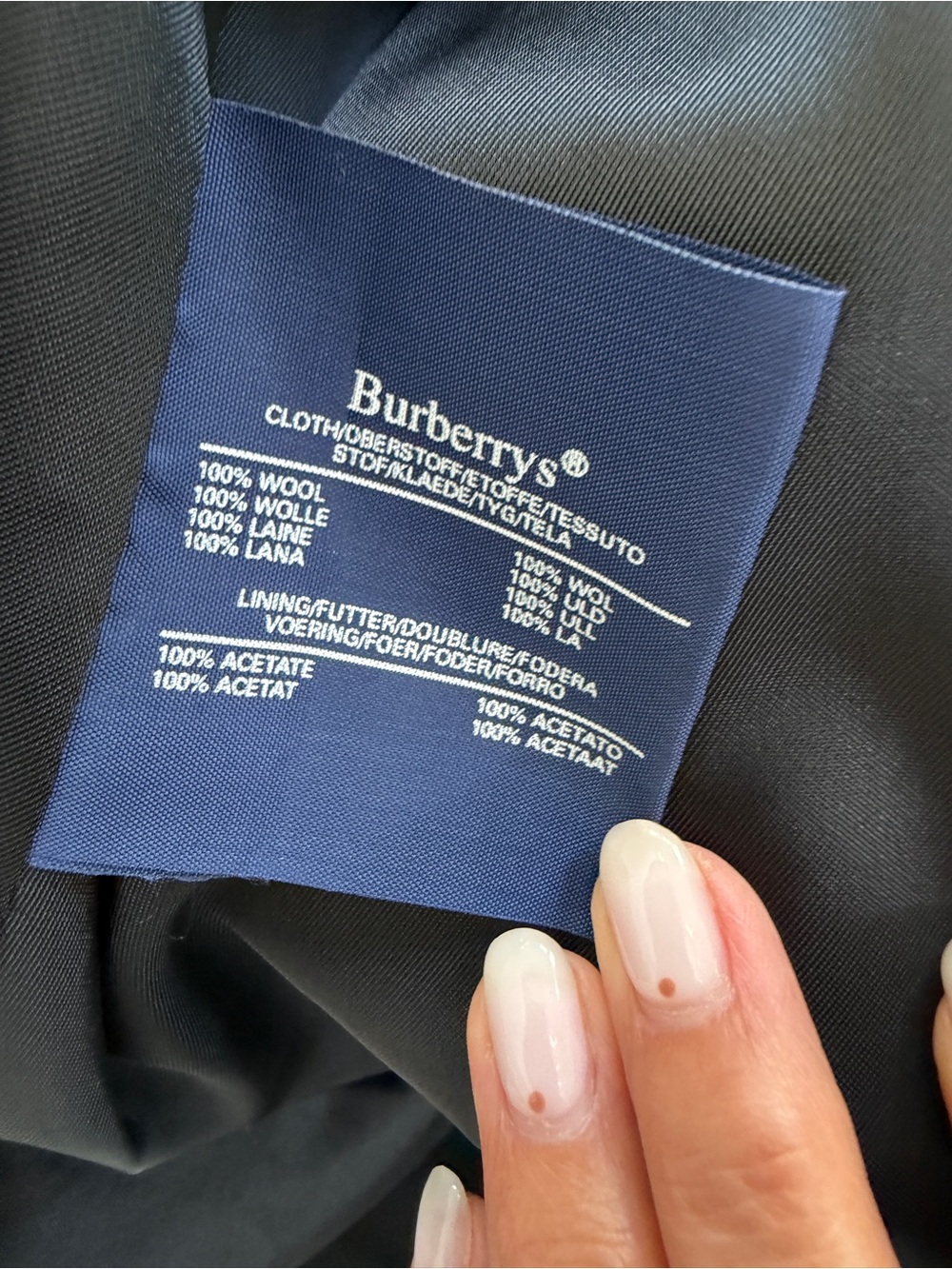 Vintage BURBERRY Wool Gabardine Maxi Coat Pristine size Large - Picture 9 of 10